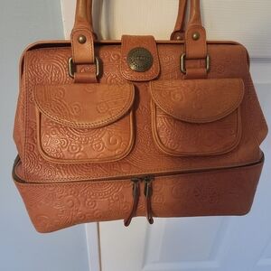 Diesel Brown Shoulder Bag with Vintage Aesthetic and Structured Design